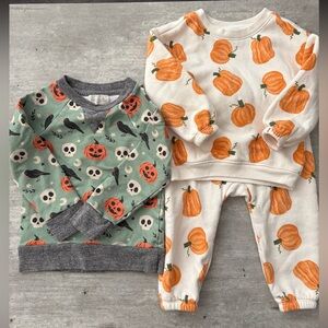 miki miette
 Halloween sweatshirt and pumpkin set size 18-24M